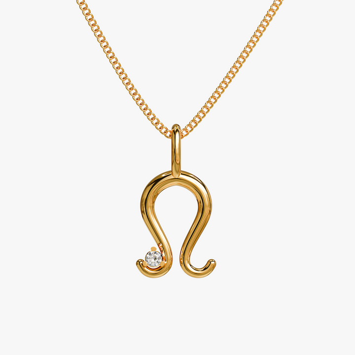 horseshoe zirconia necklace n4
