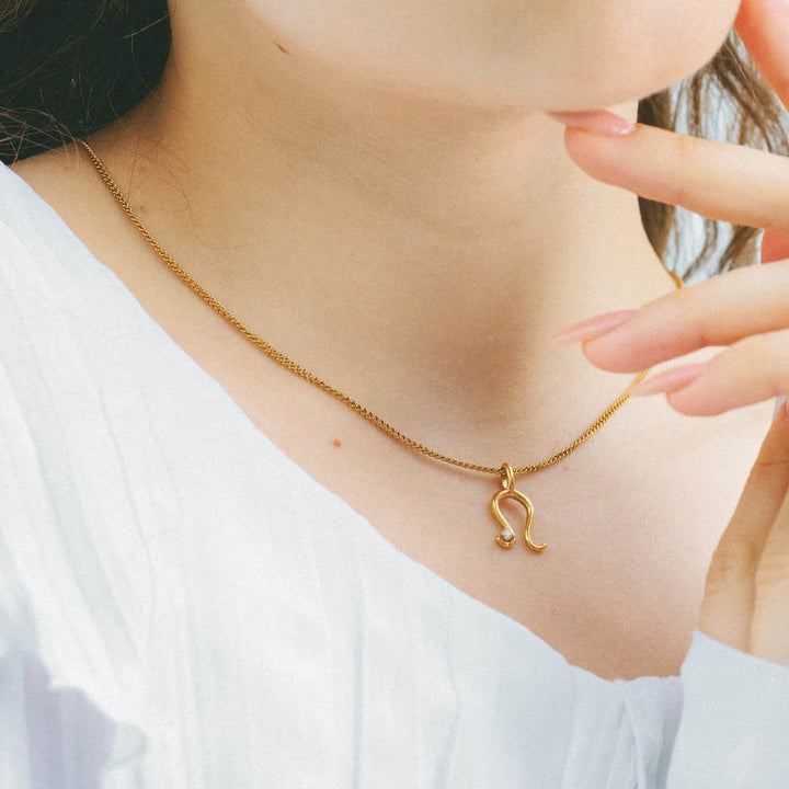 horseshoe zirconia necklace n4