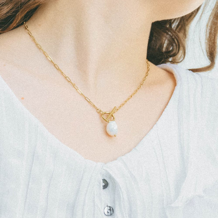 T-Bar Pearl Necklace n6