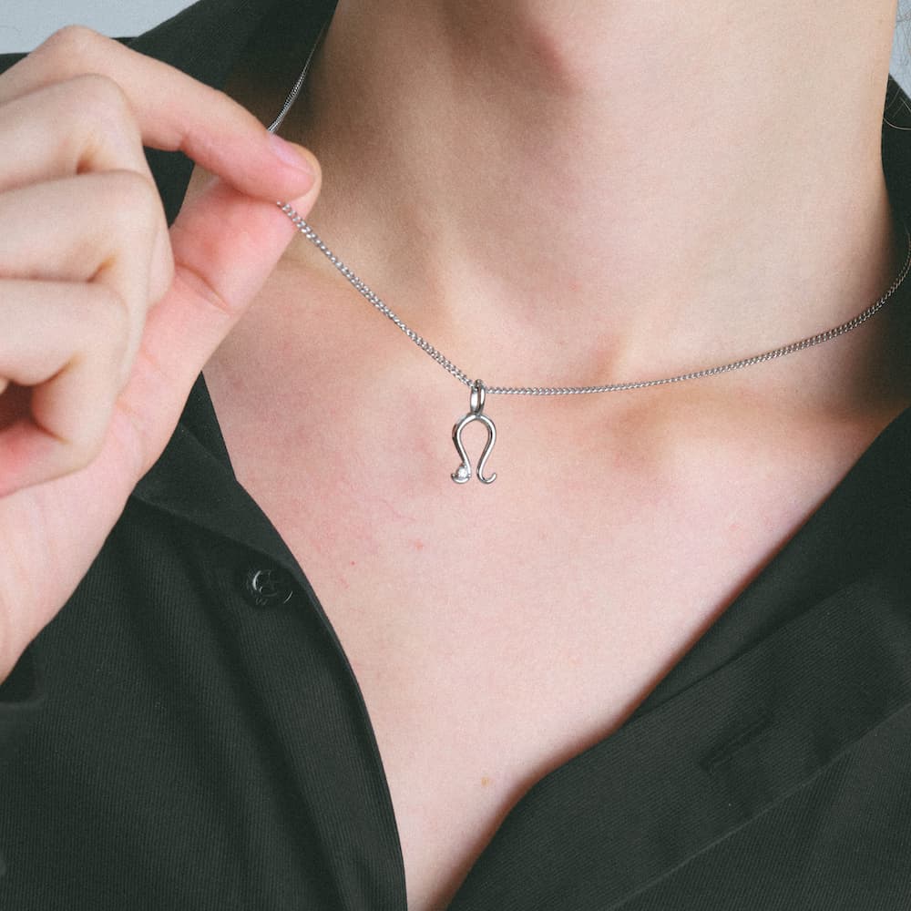 horseshoe zirconia necklace n4