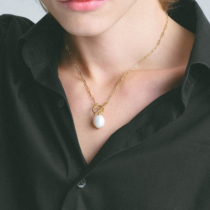 T-Bar Pearl Necklace n6